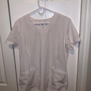 White scrub top L